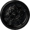 Ekena Millwork Katheryn Ceiling Medallion (Fits Canopies up to 2 1/8"), Hand-Painted Jet Black, 14 1/2"OD x 2 3/4"P CM14KTBLF - alternate 1